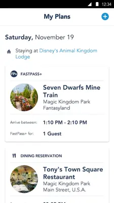 Disney World android App screenshot 4